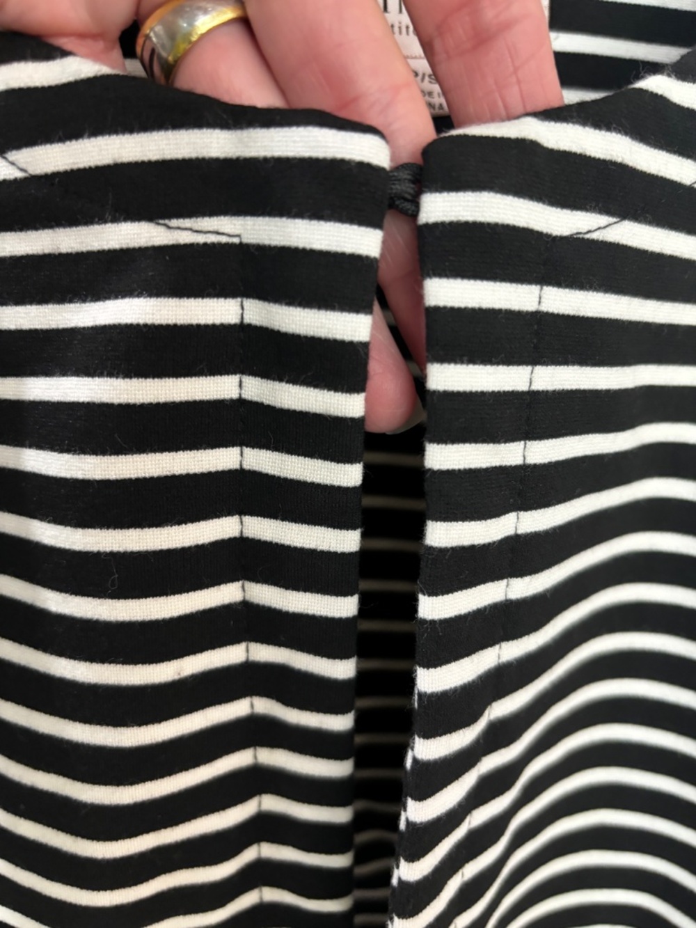 Philosophy Open Front Jacket - Black & Ivory Striped Size PS - Picture 6 of 10